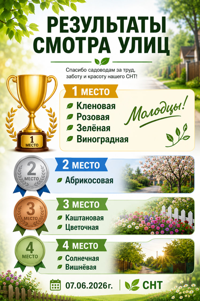 Результаты смотра улиц 2026