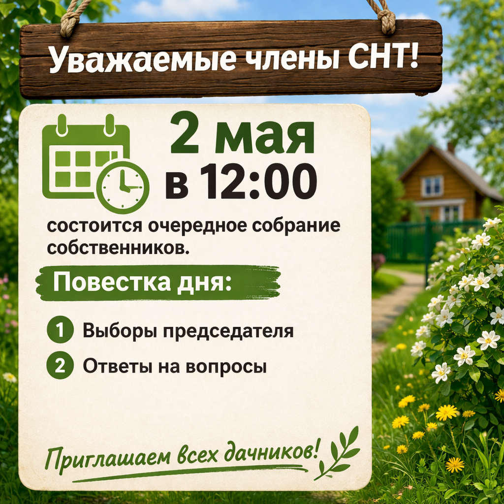 Собрание собственников СНТ